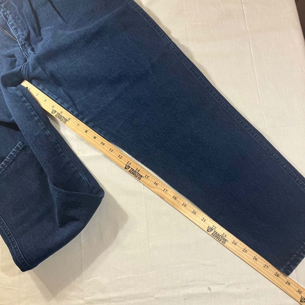 Vintage Bill Blass High Rise Pleated Mom Jeans Dark Wash Blue Tapered Size 16 - Picture 7 of 10